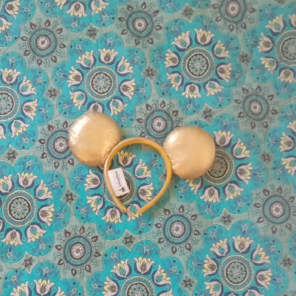Disney Gold Glitter Mouse Ear Headband